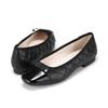 BARBARA Leather Glossy Quilted Ribbon Flat 1.5cm Blj141bk