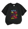 Kids Boys Girls 100% Cotton Crew Neck Short Sleeve T-Shirt, Cute Cartoon Super Hero Daily To Do List Pattern Casual Soft Breathable Tee for Children D