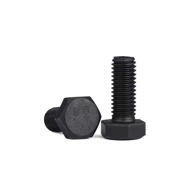Black High-Strength Grade 8.8 Hex Bolt Screw Set (M4-M12)