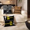 Arrival And Departure Flight Airport Cushion Cover Inches Farmhouse Decor Home Throw Pillow Covers For Couch Decorations