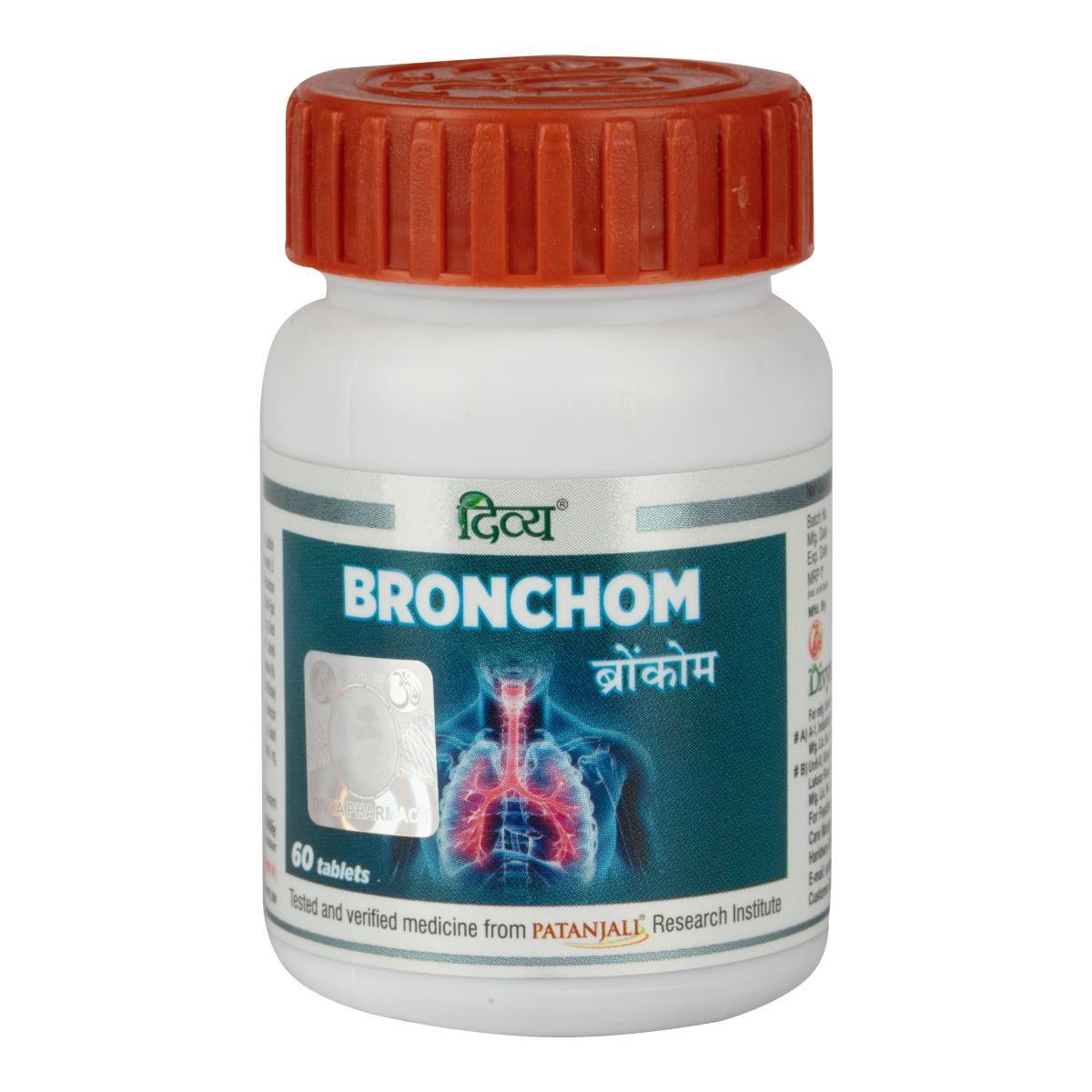 

Patanjali, Divya Bronchom (60 Tablets), Bronchom Pack = 60 Tablets
