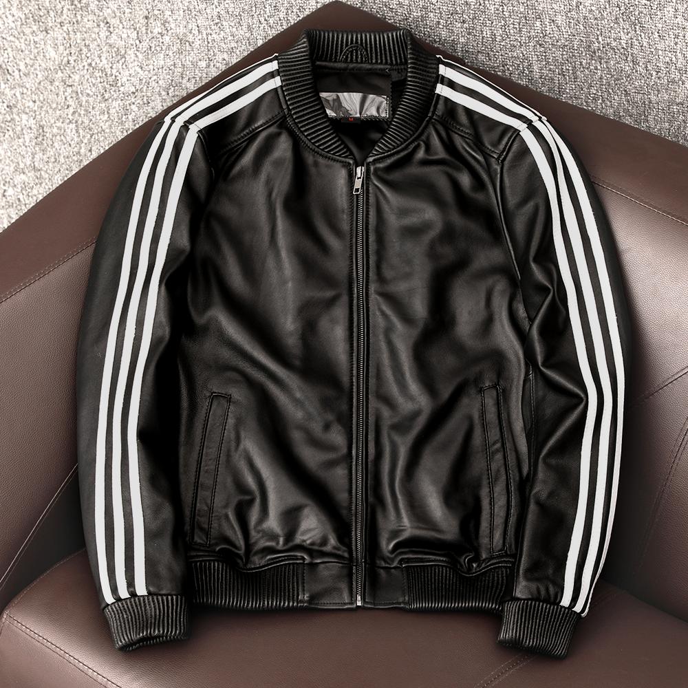 

Мужская куртка из мягкой тонкой овчины, куртка-бомбер, короткое повседневное пальто, трендовая 5XL