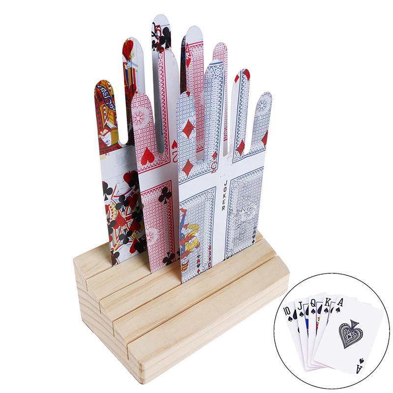 Oyun Kartı Tutucusu Masif Ahşap Poker Partisi Oyun Aksesuarları Poker Tabanı