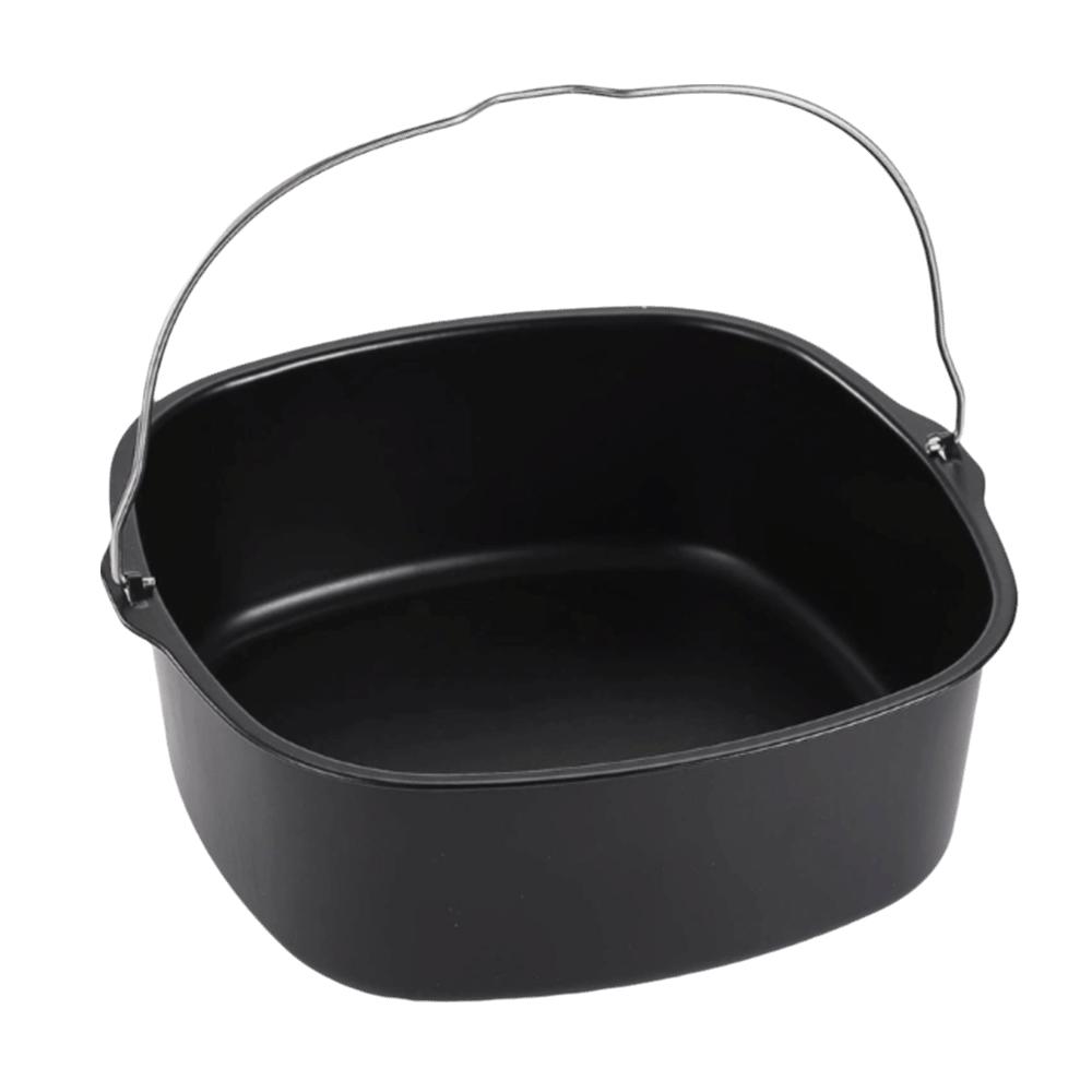 Carbon Steel Baking Cake Tin With Handle Bread Baking Pan Fryer Cake Pan Air Fryer Accessories