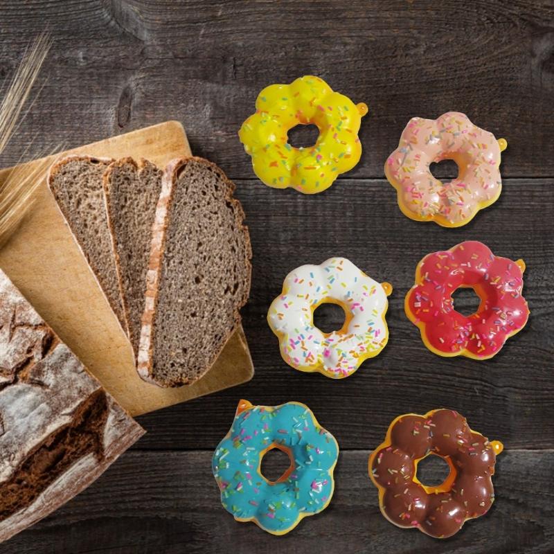 Ciambella Artificiale Morbida Ciambelle Pasta per Pane Antistress Giocattolo Novità Giocattoli da Spremere Modello di Torta Simulazione Decorazione Matrimonio