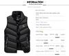Men's Slim Fit Stand-Up Collar Thick Solid Color Down Cotton Jacket for Fall/Winter - Large Size Casual Vest