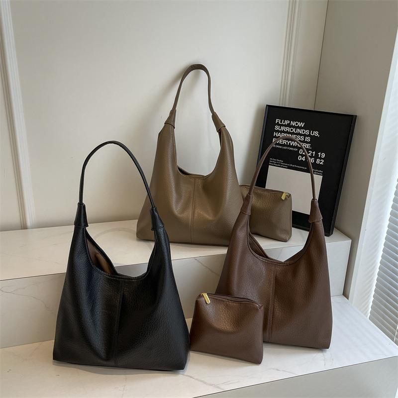 Large-capacity Bag Women's Autumn and Winter New Fashion Shoulder Bag High-grade Texture Child and Mother Bucket Commuter Tote Bag