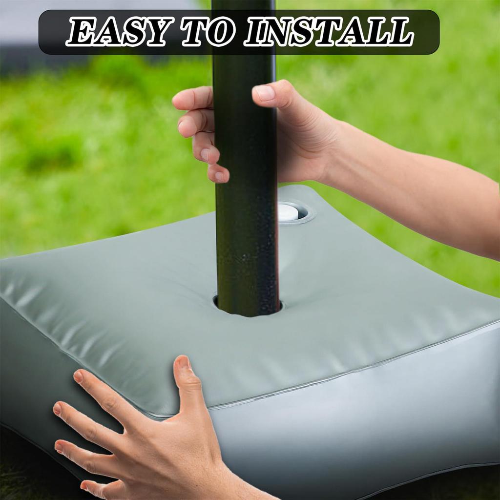 Umbrella Base Weight Water Bag Patio Umbrella Base Large Capacity Thickened Silver Design Weights For Stand & BasesFor Umbrella