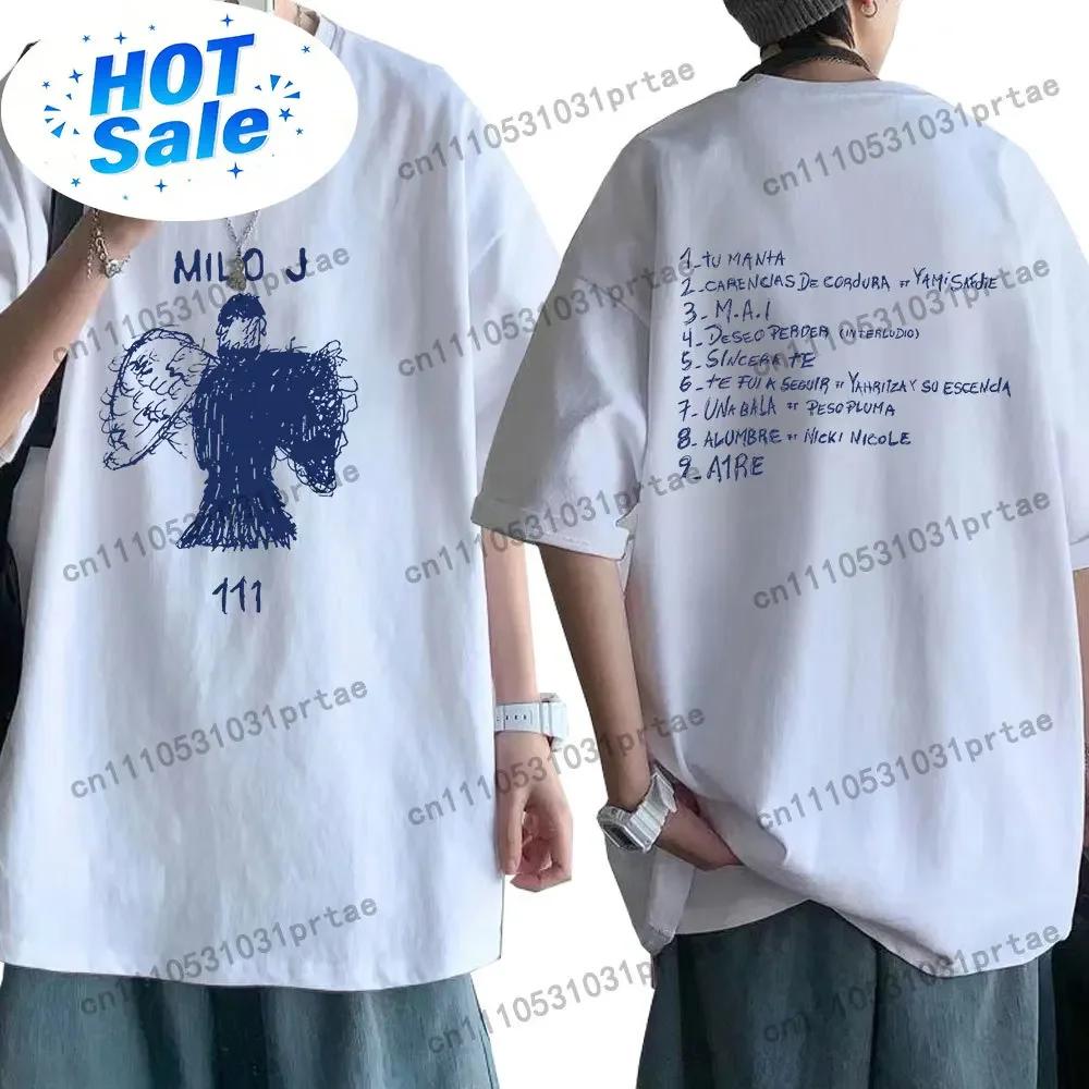Rapper Milo J Tour Tshirt 111 Album Merch Tshirts Unisex Wounisex Fashion Hip Hop Short Sleeve T Shirt Fans Gift Harajuku Streetwear