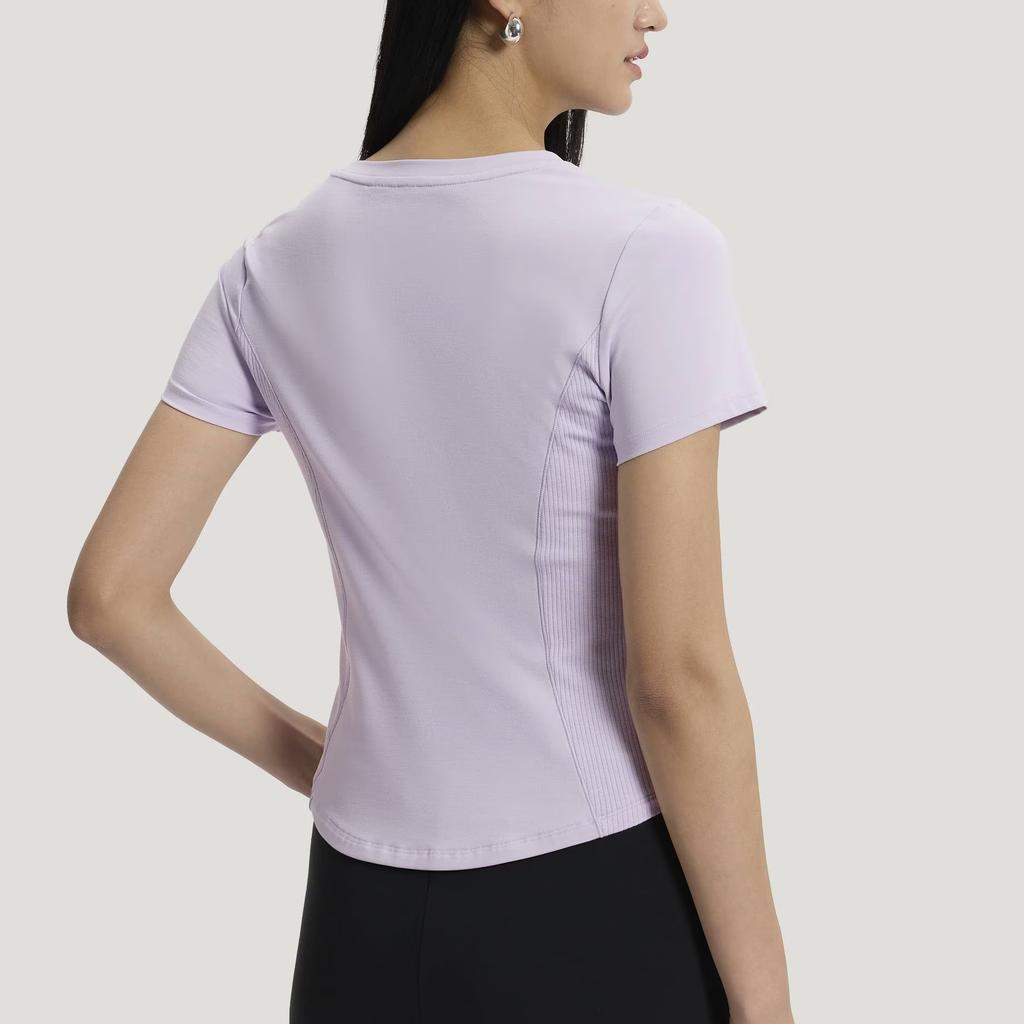 Adidas Soft Lux Lightweight Solid Color Cool Feel Round Neck Slim Fit Sports Short Sleeve T-Shirt Women Tops KH2647