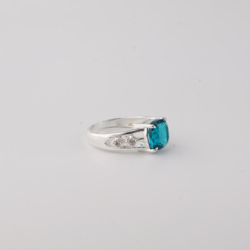 Natural Apatite Gemstone 925 Sterling Silver Designer Ring Women's Jewelry For Bride CZR-15-11