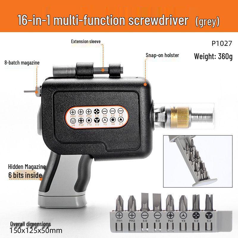 Ratchet Multifunctional Screwdriver Set for Auto Repair - Durable, Pistol Grip, Built-In Features for Electric Vehicle Maintenance