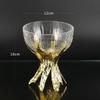 Light Luxury Metal Glass Fruit Plate High Foot Wedding Party Candy Snack European Home Decoration