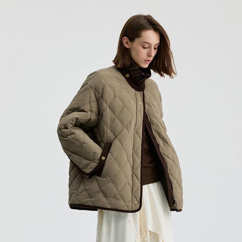 BINJORA 2025 Unisex 95% Duck Down Lapel Short Jacket