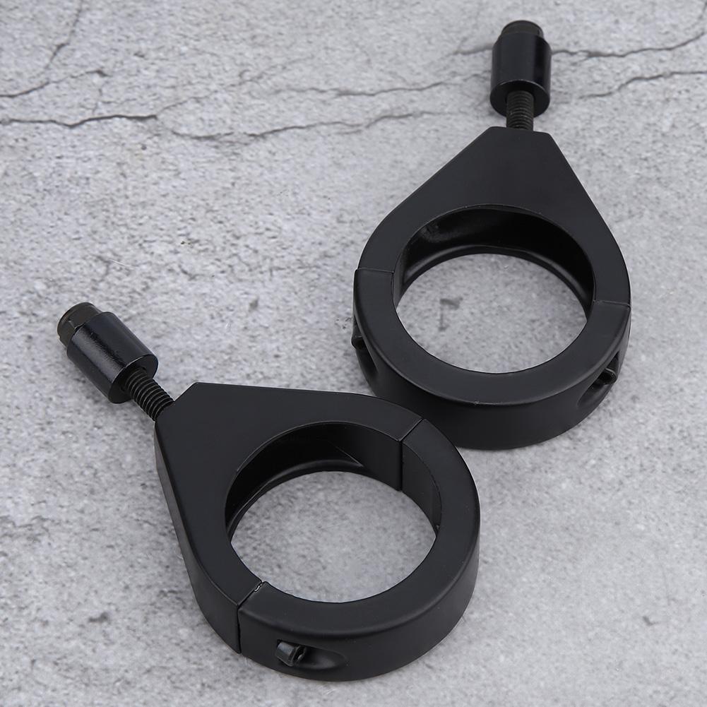 41mm Metal Plating Motorcycle Turn Signal Light Bracket Holder Clamps Mount Accessories Black