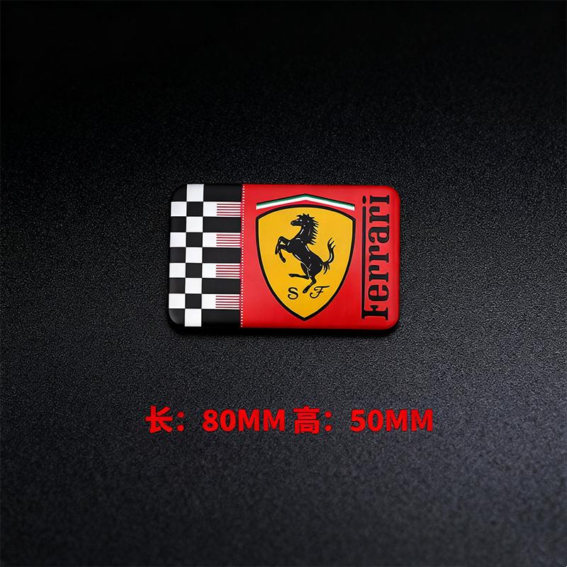 New Aluminum Alloy Badge Sticker Car Body Trunk Window Decoration Decal For Ferrari Roma 488 Spider SF90 LaFerrari Portofino F80 JG6