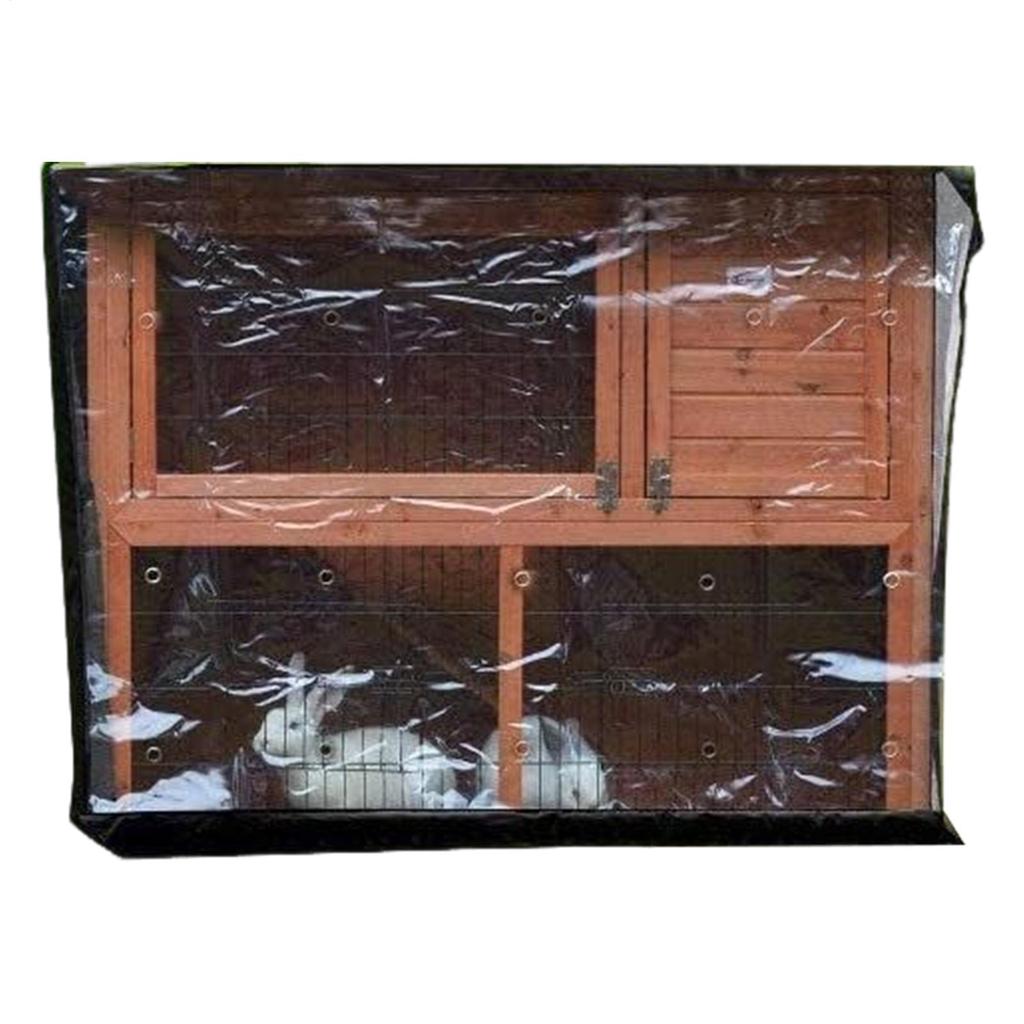 Double Rabbit Cage Dust Cover Oxford Cloth Outdoor Crate Cover Zippered Rabbit Habitat Waterproof Pet Winter Protection Supplies