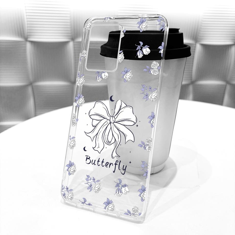 For Vivo Y33s Y55s Y55 Y75 Y21 Y21s Y21G Y21E Y21A Phone Case Floral Butterfly Bow Cat Dragon Bumper Soft Clear Silicone Cover