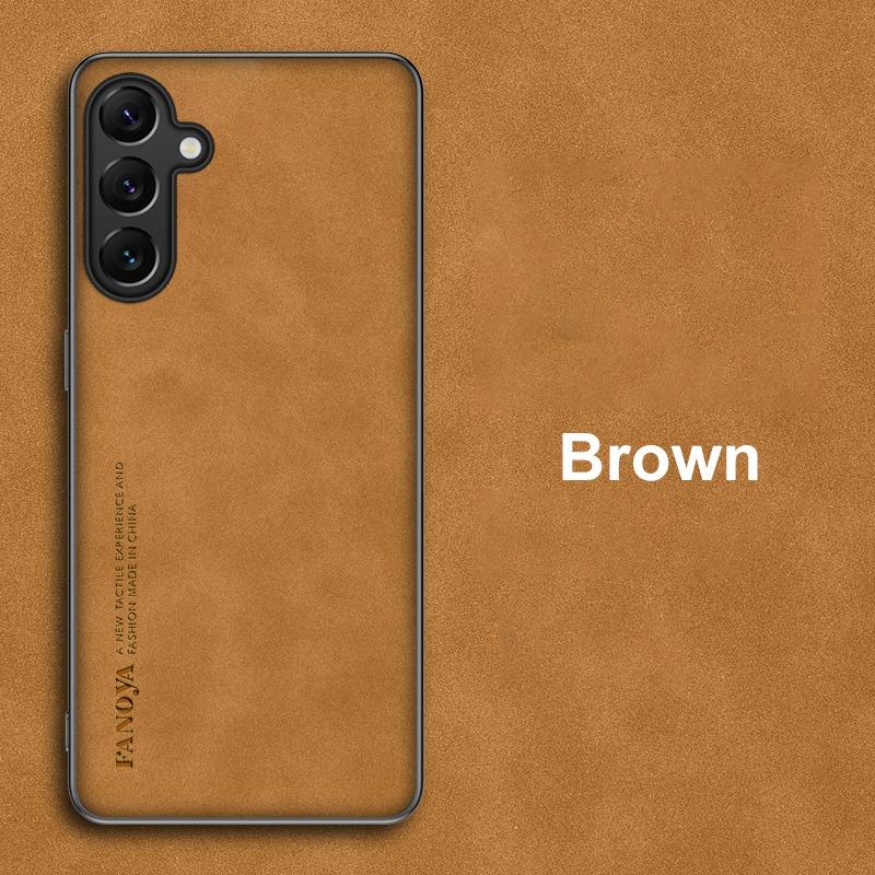 

Чехол для Samsung Galaxy A15 A25 5G Роскошный чехол для телефона из искусственной кожи для Samsung A15 4G Задняя крышка Силиконовый чехол с полной защитой For Samsung A25 5G коричневый