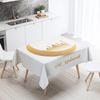 Eid Home Decoration Tablecloth Ramadan Arabic Calligraphy Muslim Decorative Tablecloth Waterproof and Stain-proof