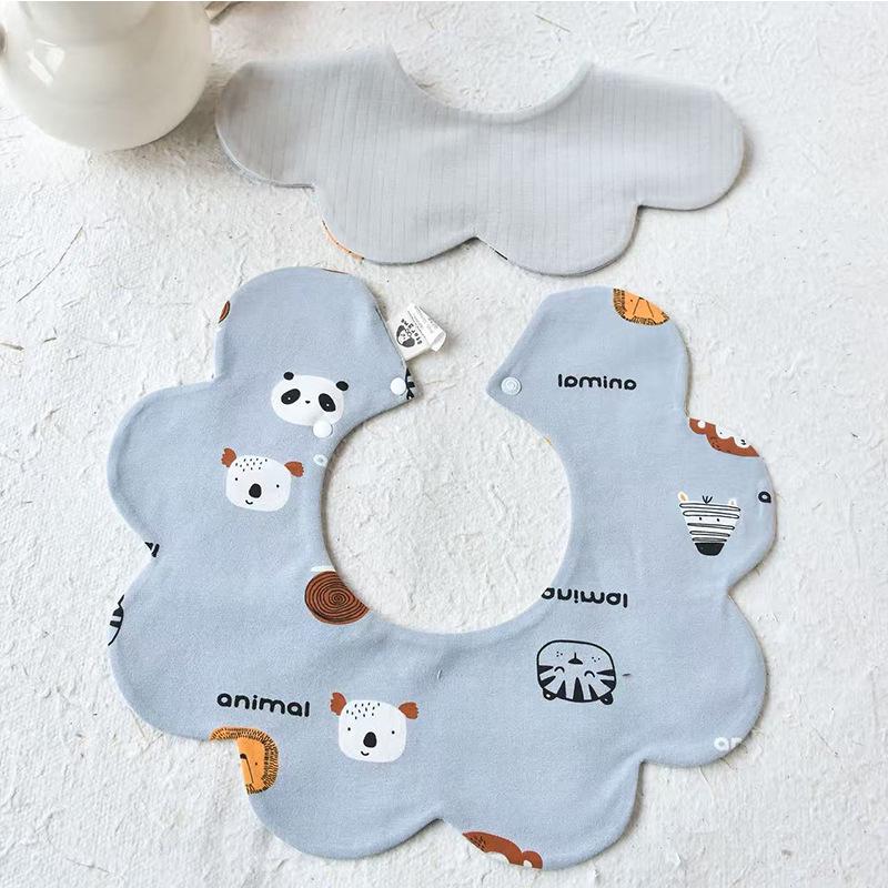 Storyme Double-Sided Korean Baby Drool Bib With Side Label, Suitable for 0-2 Years