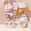 5Pcs/lot Baby Elastic Nylon Headband Newborn Sweet Flower Lace Bow Hair Bands for Babe Infant Toddler Soft Girl Hair Accessories