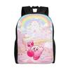 K-Kirbys Backpack Women School College Student Bookbag Fits 15 Inch Laptop Kawaii Star Animal Kawaii Cartoon Cartoon Game Bags