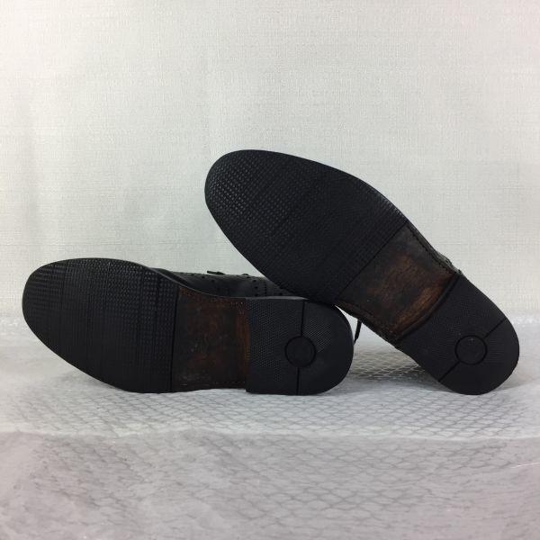 80'ler-90'lar Vintage REGAL HERITAGE Kanat Uçlu Tam Delikli İş Ayakkabısı Siyah beden 25.0 Erkek(KULLANILMIŞ)