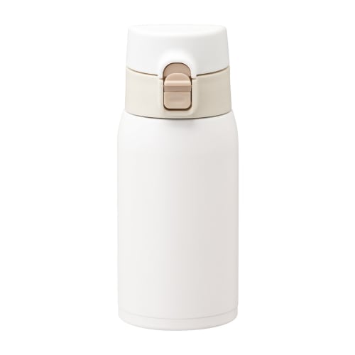Atlas ARW-350IV Vacuum Insulated Water Bottle, 350ml Capacity, Ultra-Lightweight, One-Touch Design, Japan's Lightest, Ivory, for Hot Water and Cold Wa