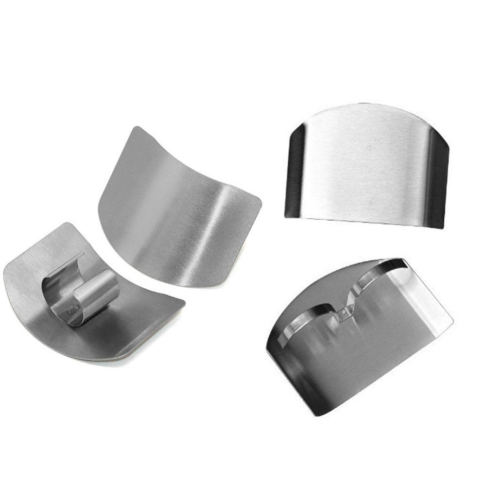 2/4 Pcs Single/DoubleFinger Stainless Steel Finger Protector Adjustable Multifunction Anti-cut Finger Guard Anti-corrosion