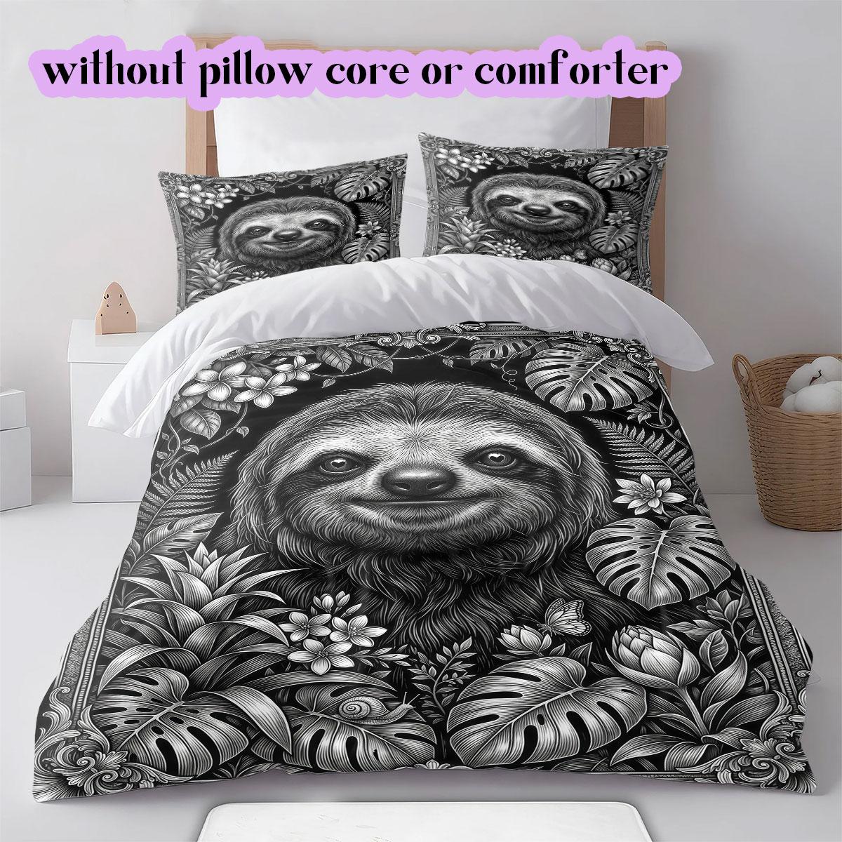 

Black white animals Pattern Bedding,Quilt Set Quilt Cover Pillowcase Home Birthday Gift (1*duvet cover+2*pillowcase,without core) 135x200cm
