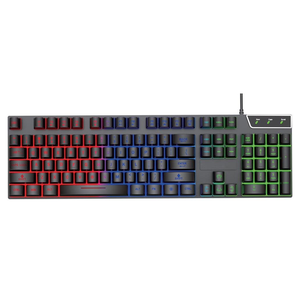 New High Quality Full Size Membrane Gaming Keyboard RGB Backlit USB Wired for Desktop