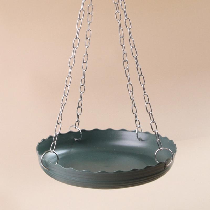 Weather Resistant Bird Feeder And Bird Bath Multipurpose with Hanging Chain For Attracting Wild Birds In Garden