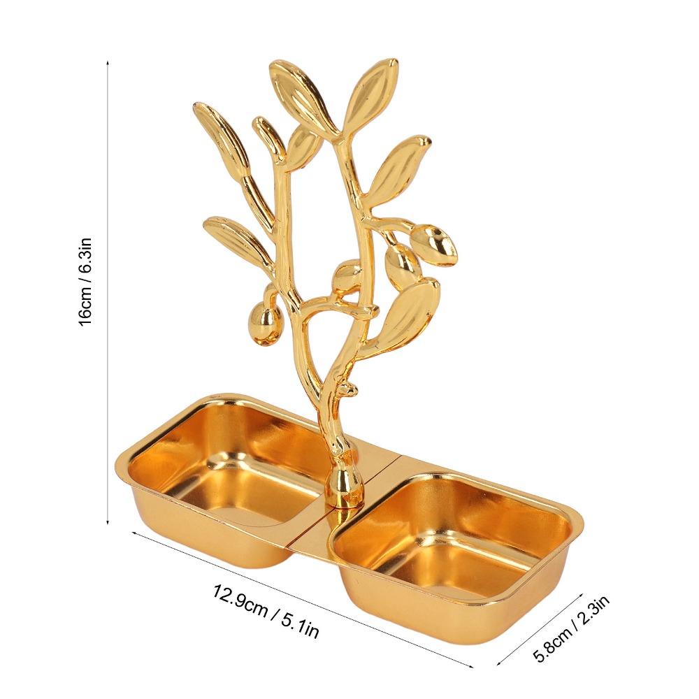 Nordic Gold Serving Tray Stainless Steel Candies Plate Jewelry Storage Rack For Parties