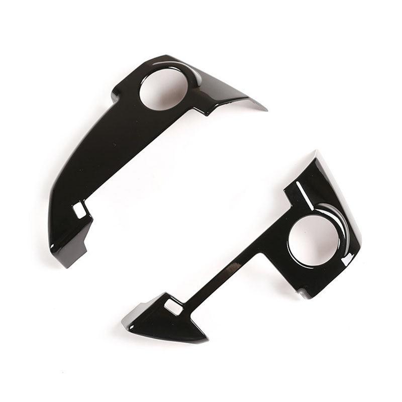 Für Land Rover Freelander 2 2013 2014 2015 ABS Hochglanz Schwarz Auto Innenraum Lenkrad Knopf Rahmen Abdeckung Zierleiste