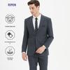 Romon Men's Wool Blend Business Suit Set