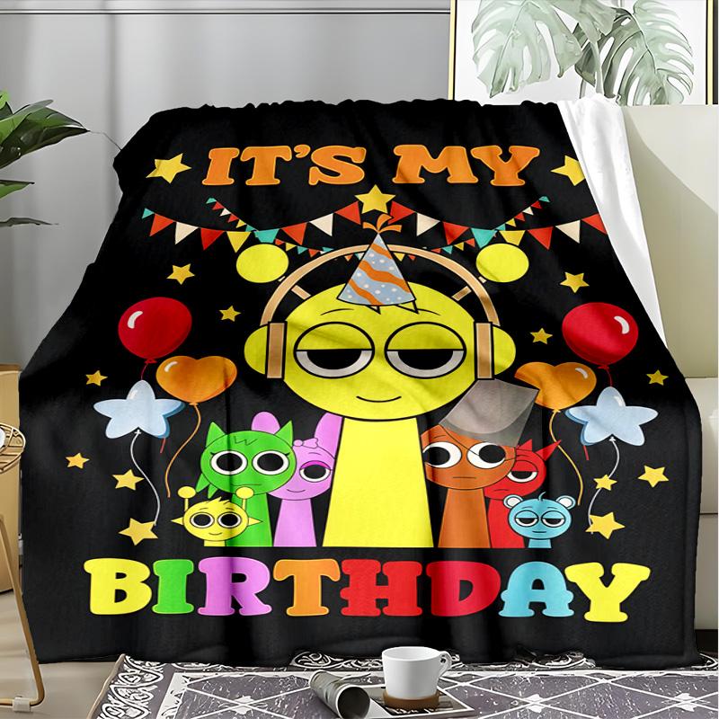 Cartoon City Traffic Scene Fleece Printed Flannel Blanket, Warm Soft Throw Sofa Bed Blanket