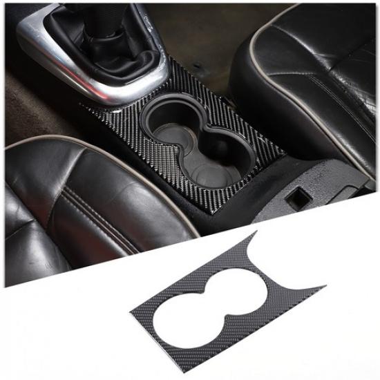 Carbon fiber Center Cup Holder Panel Trim Sticker For Hummer H3 2005-09