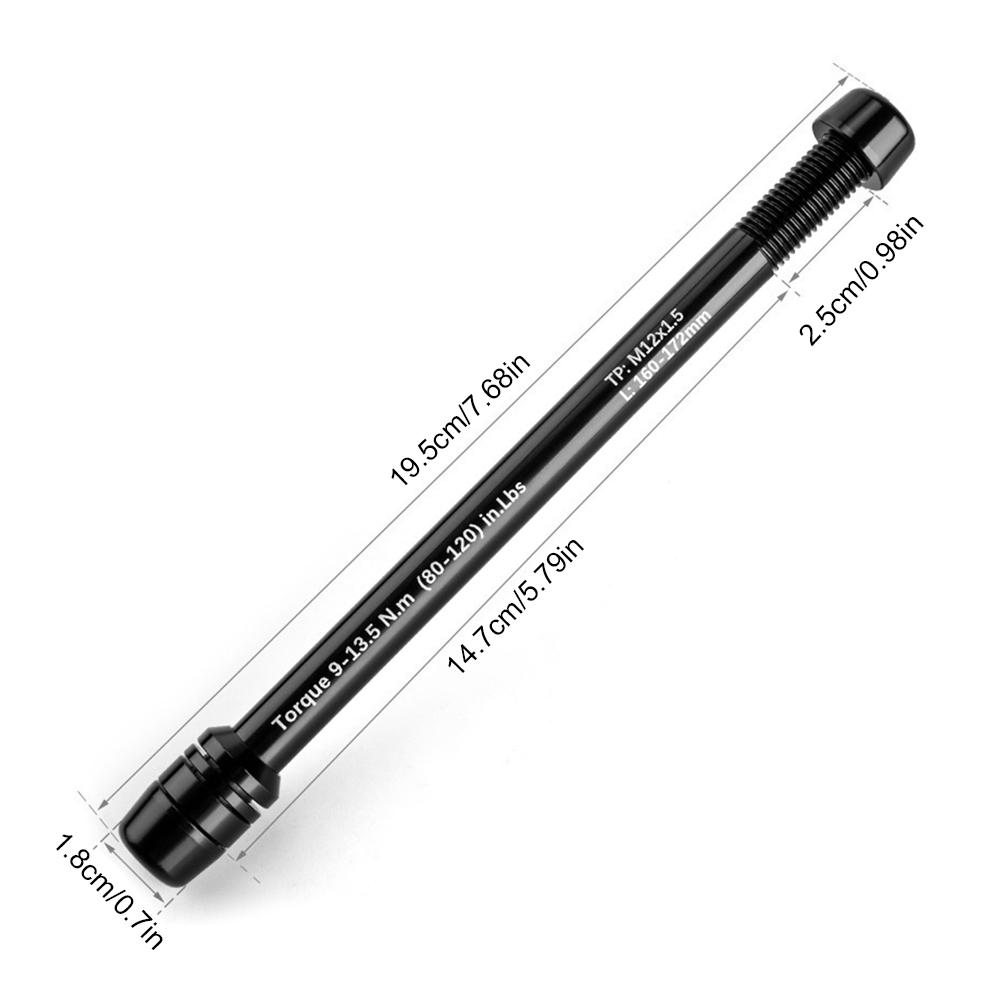Thru Axle Adapter Aluminum Alloy Rear Fork Shaft Skewer Portable Bicycle Axle Skewer Lightweight for Road Bike Mountain Bike
