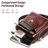 Men's Sling Bag ekte skinn skulderveske Retro Cross Body Bag Vintage Messenger Bags