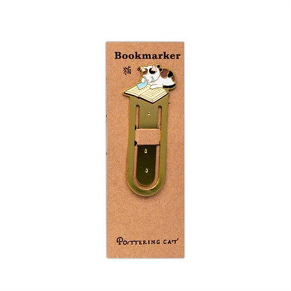 Stationery Japanese Animals Cartoon Reading Bookmark Metal Bookmark Kittens Book Mark Cat Bookmark