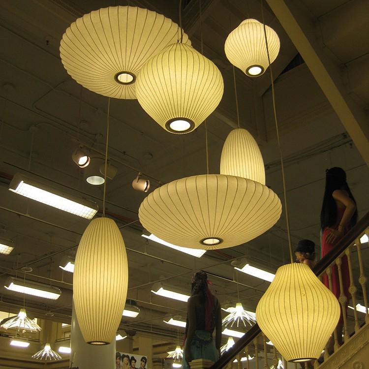 Nordic Modern UFO Fabric Lantern Pendant for Teahouse, Restaurant, or Study - Japanese and Chinese Inspired Decor.