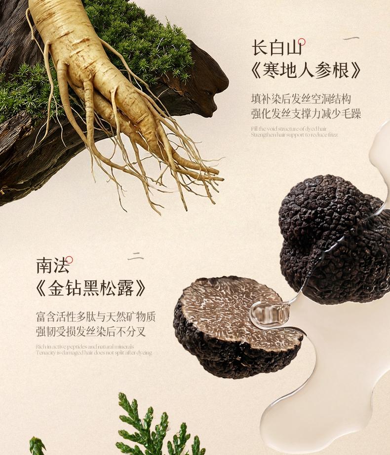 Ruyi Hair Dye Cream Plant Extract Dyeing Care Natural Black