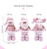 Santa Claus Snowman Elk Pink Sequin Telescopic Doll Merry Christmas Decorations Window Props Matching Supplies Ornaments