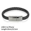 Type C To C Bracelet Data CableUSB C Fast Charging Cord Fashion Double Braided Wrist Quick Charge Line for iPhone 14 15 Samsung