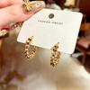 Exquisite Geometric Round Bead Dangle Earrings: Chic & Luxurious Women's Ear Jewelry with a Cool, Niche Design