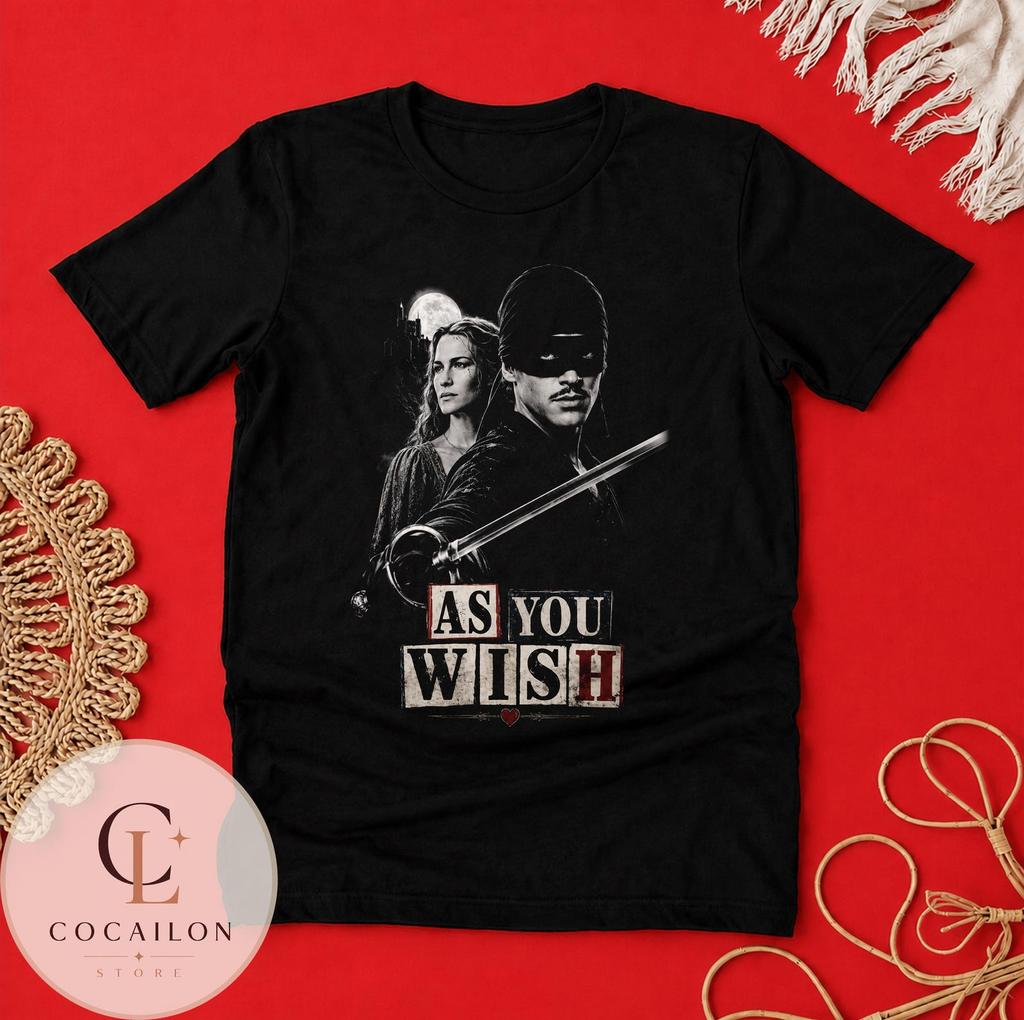 The Princess Bride As You Wish Graphic T-Shirt, Westley Buttercup Fan Tee