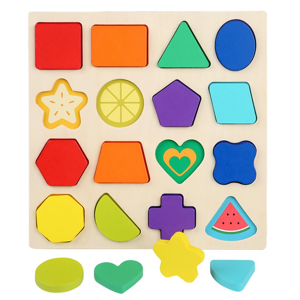 Wooden Puzzles for Toddlers Thickened Montessori Alphabets Number Puzzle Board Educational Matching Game for Children