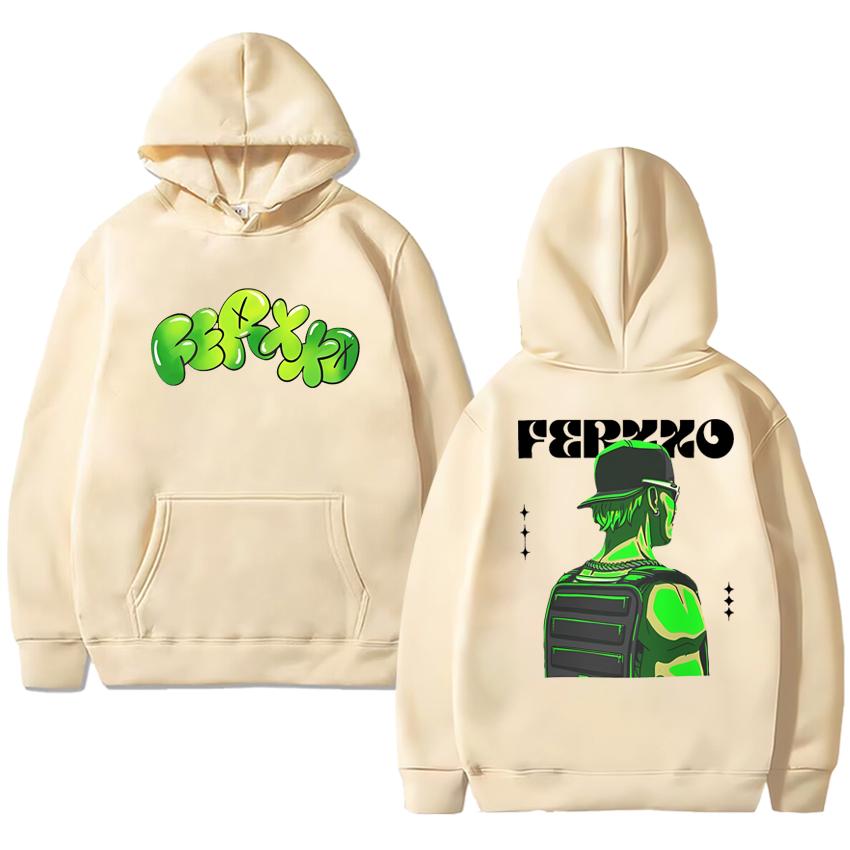 2025 New Feid Ferxxo harajuku Double Sided print streetwear Hoodies Men women vintage hip hop pullover Unisex Fleece Sweatshirt