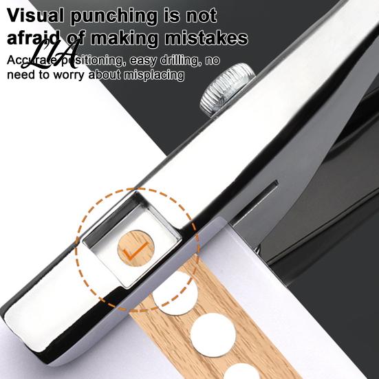 Woodworking Hole Puncher Single Puncher, Adjustable 3 in 1 Edge Tool, Professional Wood Drill Guide Precision Drilling Handheld Punching